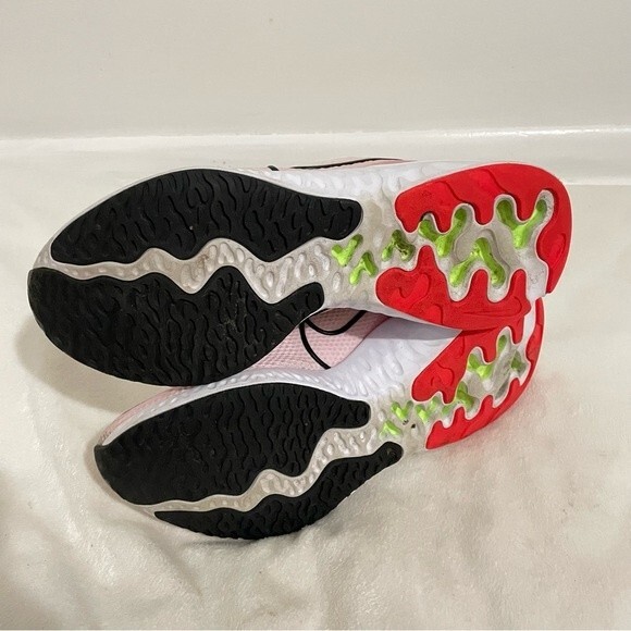 Nike Renew Light Pink Neon Green Sneakers Size 9 Running Gym Training Preppy - Picture 8 of 11